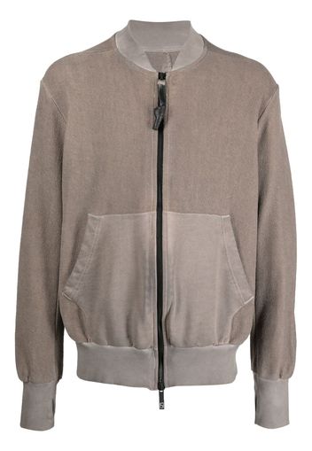 Isaac Sellam Experience exposed-seam zip-up bomber jacket - Marrone