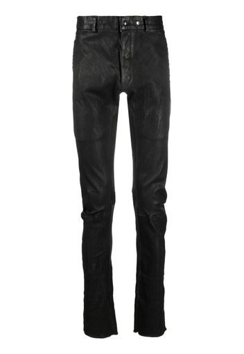 Isaac Sellam Experience low-rise button-up leather trousers - Nero