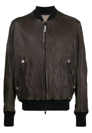 Isaac Sellam Experience zip-detail leather jacket - Verde