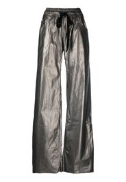 Isaac Sellam Experience drawstring leather trousers - Argento