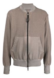 Isaac Sellam Experience exposed-seam zip-up bomber jacket - Marrone