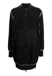 Isaac Sellam Experience seam-detailing zip-up midi coat - Nero