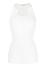 Isabel Benenato U-neck ribbed tank top - Bianco