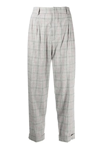 Isabel Marant Étoile checked cropped trousers - Grigio