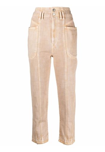 Isabel Marant Étoile high-rise cropped trousers - Toni neutri