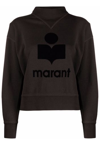 Isabel Marant Étoile logo-print mock-neck sweatshirt - Nero