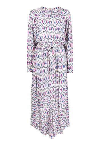 Isabel Marant Étoile graphic-print long-sleeve dress - Toni neutri