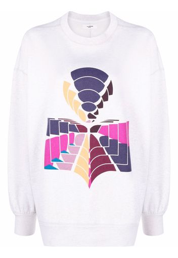 Isabel Marant Étoile Mindy logo-print sweatshirt - Toni neutri