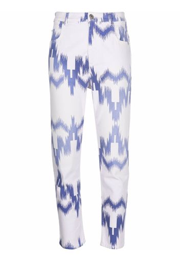 Isabel Marant Étoile patterned cropped jeans - Bianco