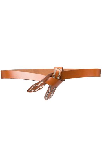 Isabel Marant Étoile tie-fastening leather belt - Marrone