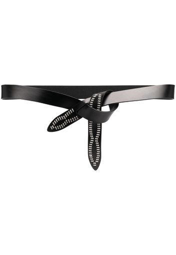 Isabel Marant Étoile tie-fastening leather belt - Nero