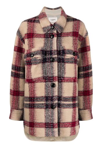 Isabel Marant Étoile Harveli checked button-fastening coat - Toni neutri