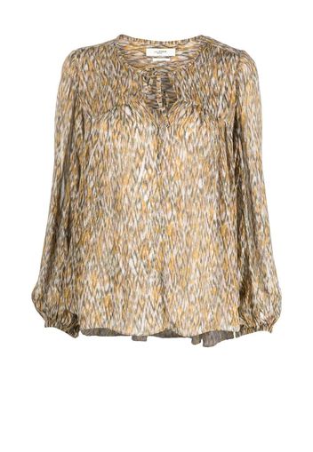 Isabel Marant Étoile embroidered flared blouse - Verde