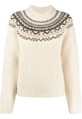 Isabel Marant Étoile intarsia-knit long-sleeve jumper - Toni neutri