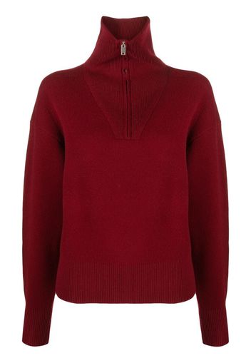 Isabel Marant Étoile Maglione con mezza zip - Rosso