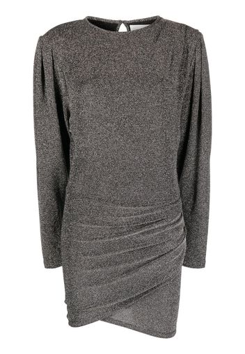 Isabel Marant Étoile shimmer draped long-sleeve dress - Argento
