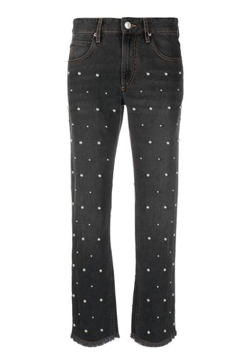 Isabel Marant Étoile bead-embellished straight jeans - Nero