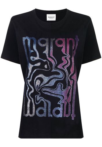 Isabel Marant Étoile logo-print cotton T-shirt - Nero