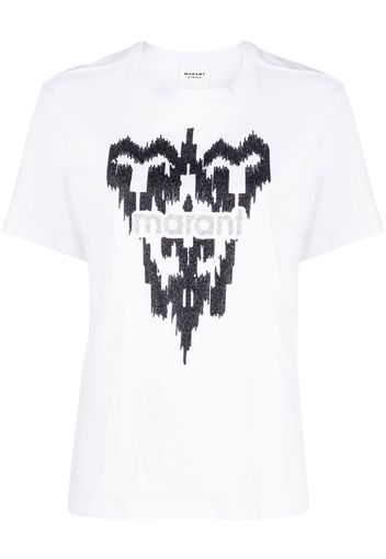 Isabel Marant Étoile logo-print cotton T-shirt - Bianco