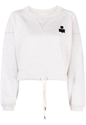 Isabel Marant Étoile Margo cropped drawstring sweatshirt - Toni neutri