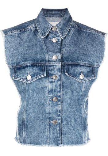 Isabel Marant Étoile sleeveless denim jacket - Blu