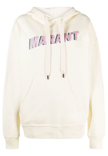 Isabel Marant Étoile logo-print cotton hoodie - Toni neutri