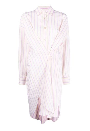 Isabel Marant Étoile asymmetric striped shirt dress - Giallo