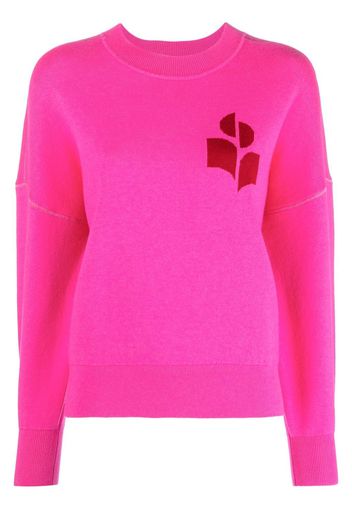 Isabel Marant Étoile logo-print knitted jumper - Rosa