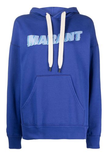 Isabel Marant Étoile Mansel logo-print hoodie - Blu
