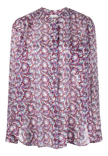 Isabel Marant Étoile floral-print organic cotton shirt - Toni neutri