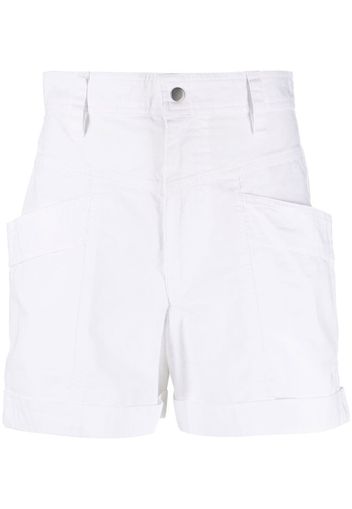 Isabel Marant Étoile high-waisted cotton mini shorts - Bianco