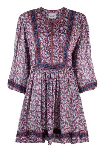 Isabel Marant Étoile floral-print organic cotton mini dress - Toni neutri