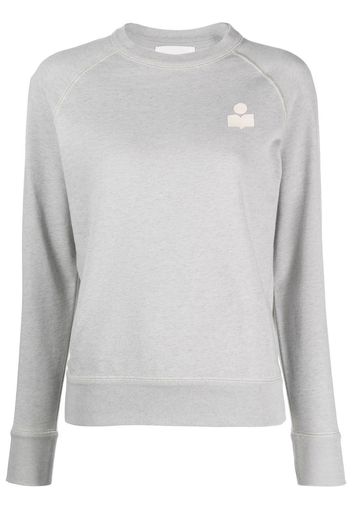 Isabel Marant Étoile embroidered logo crew-neck sweatshirt - Toni neutri