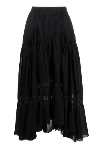 Isabel Marant Étoile high waist ruffled midi skirt - Nero