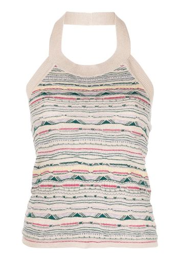 Isabel Marant Étoile striped halterneck knit top - Toni neutri