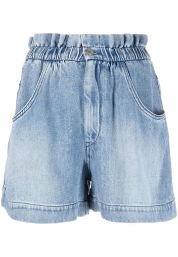 Isabel Marant Étoile gathered-wait denim shorts - Blu