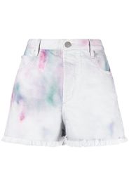 Isabel Marant Étoile painterly-print denim shorts - Bianco
