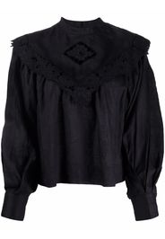 Isabel Marant Étoile cut-out ruffle-trim blouse - Nero