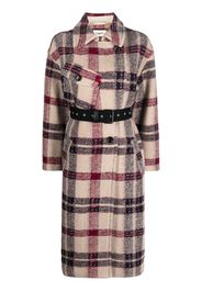 ISABEL MARANT ÉTOILE double-breasted checked coat - Toni neutri