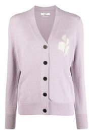 Isabel Marant Étoile logo-intarsia cardigan - Viola