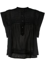 Isabel Marant Étoile Blusa Lapao a pieghe - Nero