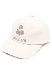 Isabel Marant Étoile glitter logo print cap - Toni neutri