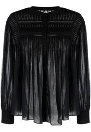 Isabel Marant Étoile Plalia pleated cotton blouse - Nero