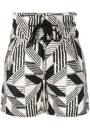 Isabel Marant Étoile high-waisted graphic-print shorts - Nero