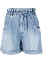 Isabel Marant Étoile gathered-wait denim shorts - Blu