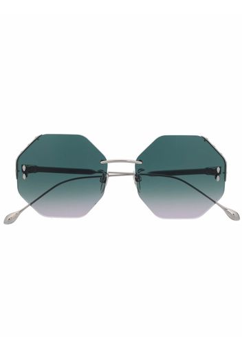 Isabel Marant Eyewear rimless geometric-frame sunglasses - Argento