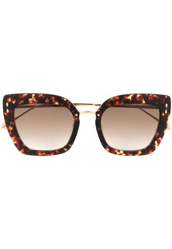 Isabel Marant Eyewear Occhiali da sole a farfalla tartarugati - Marrone