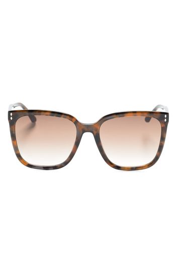 Isabel Marant Eyewear Thea rectangle-frame sunglasses - Marrone