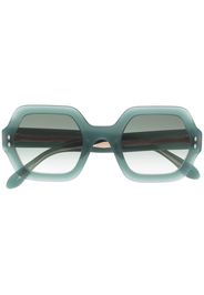 Isabel Marant Eyewear Occhiali da sole con montatura a giorno - Nero Occhiali da sole oversize - Verde