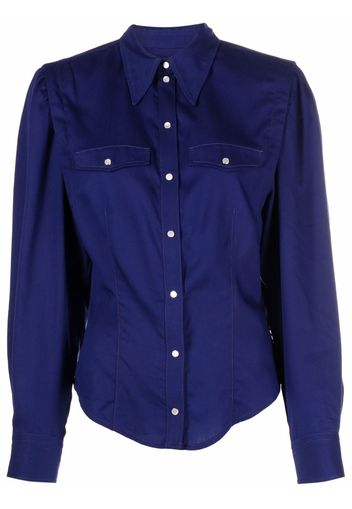 Isabel Marant fitted.waist long sleeve shirt - Blu